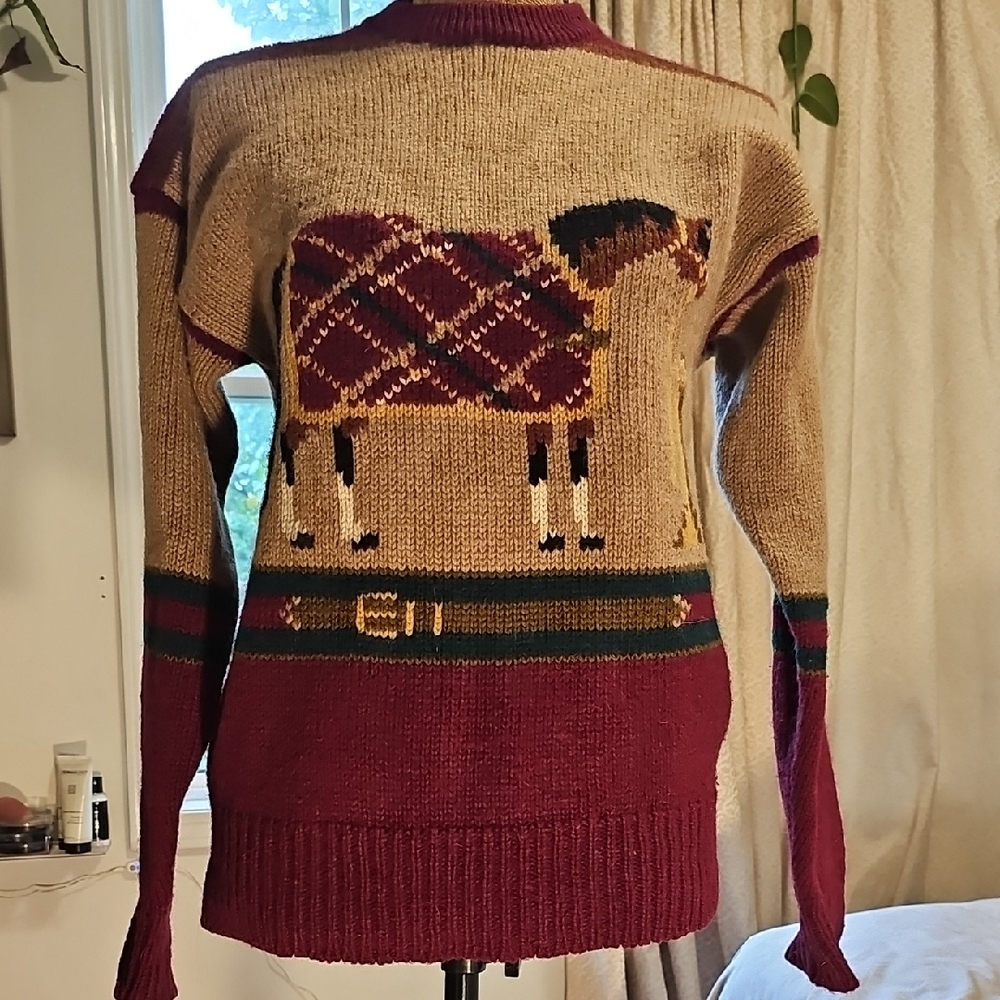 Vintage Wool Horse Sweater